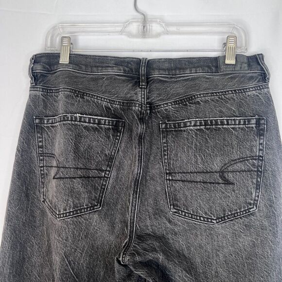 American Eagle Dark Gray Straight Leg Denim Jeans Size 10 - Picture 4 of 10